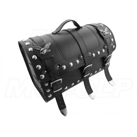 KUFER SKÓRZANY TYLNY TYŁ 30L Z ORZEŁKAMI KAWASAKI EL BN 125 250 ELIMINATOR