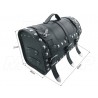KUFER SKÓRZANY TYLNY TYŁ 30L Z ORZEŁKAMI CHOPPER DRAG CRUISER KLASYK