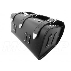 KUFER SKÓRZANY TYLNY TYŁ 30L Z ORZEŁKAMI CHOPPER DRAG CRUISER KLASYK
