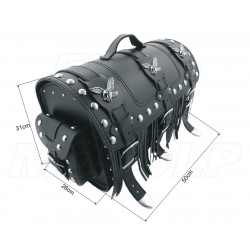 KUFER SKÓRZANY TYLNY TYŁ 30L Z KIESZONKAMI KAWASAKI EL BN 125 250 ELIMINATOR