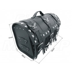 KUFER SKÓRZANY TYLNY TYŁ 30L Z ORZEŁKAMI CHOPPER DRAG CRUISER KLASYK