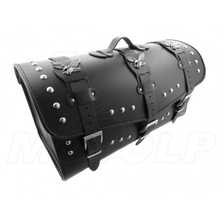 KUFER SKÓRZANY TYLNY Z ORZEŁKAMI 48L 60CM HONDA CMX VT SHADOW C2 C4 C5 VTX