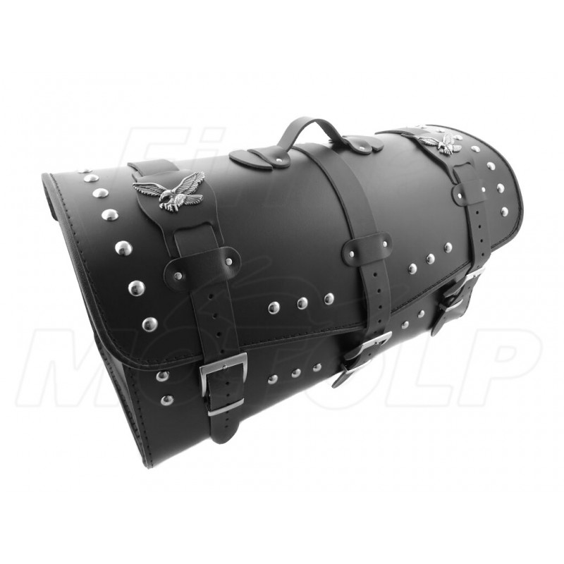 KUFER SKÓRZANY TYLNY Z ORZEŁKAMI 48L 60CM KAWASAKI EL BN EN VN VULCAN NOMAD