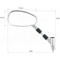 LUSTRA LUSTERKA CHROM HONDA VT 600 750 1100 SHADOW C2 C3 C4 C5 HOMOLOGACJA E11