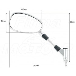 LUSTRA LUSTERKA CHROM YAMAHA XV 125 250 535 VIRAGO HOMOLOGACJA E11