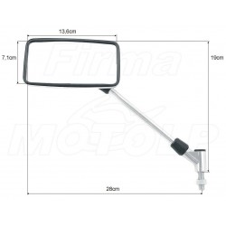 LUSTRA LUSTERKA CHROM M10 10MM CHOPPER DRAG KLASYK HOMOLOGACJA E11