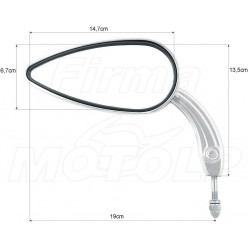 LUSTRA LUSTERKA METAL HARLEY DAVIDSON HD CHROM 8MM