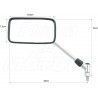 LUSTRA LUSTERKA UNIWERSALNE CHROM CHOPPER DRAG M10 10MM HOMOLOGACJA E9