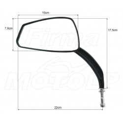 LUSTRA LUSTERKA METAL CZARNY MAT HARLEY DAVIDSON HD CHROM 8MM HOMOLOGACJA E9