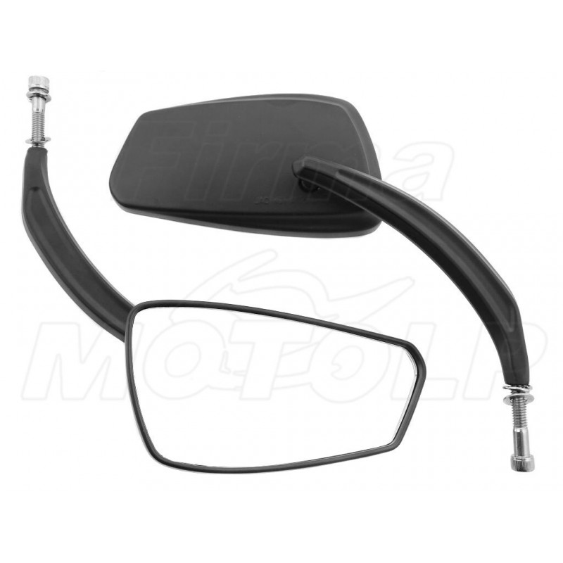 LUSTRA LUSTERKA METAL CZARNY MAT HARLEY DAVIDSON HD CHROM 8MM HOMOLOGACJA E9