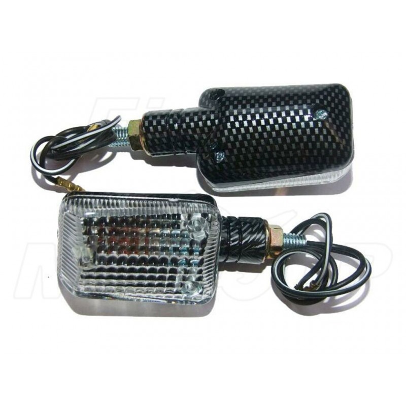 MIGACZE KIERUNKOWSKAZY KIERUNKI UNIWERSALNE CARBON KRÓTKIE 12V 23W