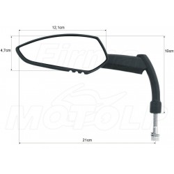 LUSTRA LUSTERKA METAL CZARNY MAT HARLEY DAVIDSON HD CHROM 8MM