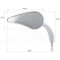LUSTRA LUSTERKA METAL HARLEY DAVIDSON HD CHROM 8MM