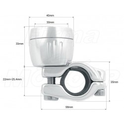 TERMOMETR MOTOCYKLOWY UNIWERSALNY NA KIEROWNICĘ 22MM / 25,4MM 1 CAL