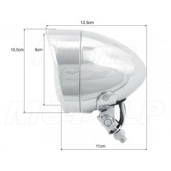 REFLEKTORY LIGHTBARY LAMPY PRZÓD 4 CALE CHROM HOMOLOGACJA E4