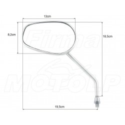 LUSTRA LUSTERKA CHROM YAMAHA V-STAR 650 1100 XVZ 1300 ROYAL STAR HOMOLOGACJA E9