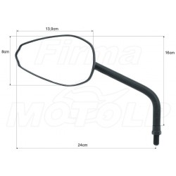 LUSTRA LUSTERKA CZARNY MAT HONDA F6C 1500 VALKYRIE VF 750 MAGNA HOMOLOGACJA E9