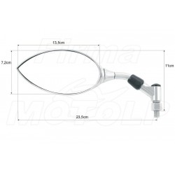 LUSTRA LUSTERKA CHROM HONDA VTX 1300 VTX 1800 VT 1300 CX FURY HOMOLOGACJA E9
