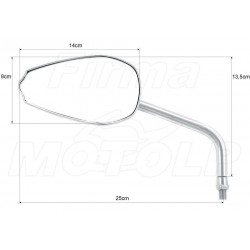 LUSTRA LUSTERKA CHROM HONDA VTX 1300 VTX 1800 VT 1300 CX FURY HOMOLOGACJA E9
