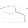 LUSTRA LUSTERKA CHROM HONDA VTX 1300 VTX 1800 VT 1300 CX FURY HOMOLOGACJA E9