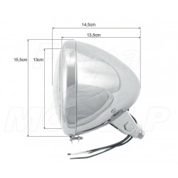 REFLEKTORY LIGHTBARY LAMPY PRZÓD 5,5 CALA CHROM HOMOLOGACJA E9 HC/R