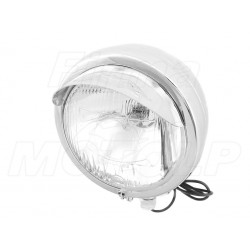 REFLEKTORY LIGHTBARY LAMPY PRZÓD CHROMOWANE 4,5 CALA KOMPLET