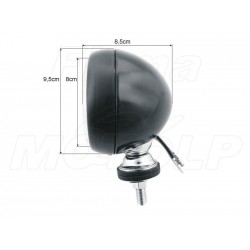 REFLEKTORY LIGHTBARY LAMPY PRZÓD 4 CALE CZARNY MAT 12V H3