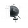 REFLEKTORY LIGHTBARY LAMPY PRZÓD 4 CALE CZARNY MAT 12V H3