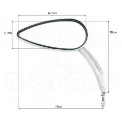 LUSTRA LUSTERKA METAL HARLEY DAVIDSON HD CHROM 8MM