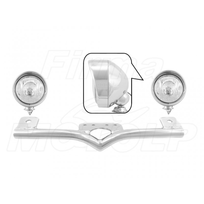 STELAŻ Z LAMPAMI LIGHTBARAMI HONDA VT 600 750 C DC VLX SHADOW BLACK WINDOW HOMOLOGACJA E9 HR - HALOGENOWE DROGOWE