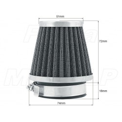 TUNING CHROMOWANY FILTR STOŻKOWY FILTRY STOŻKOWE 60MM 60 MM 60-MM