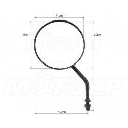 LUSTERKA CZARNE CZASZKA METAL HARLEY DAVIDSON HD 8MM