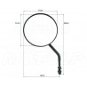 LUSTERKA CZARNE CZASZKA METAL HARLEY DAVIDSON HD 8MM