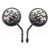 LUSTERKA CZARNE CZASZKA METAL HARLEY DAVIDSON HD 8MM