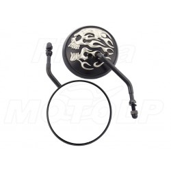 LUSTERKA CZARNE CZASZKA METAL HARLEY DAVIDSON HD 8MM