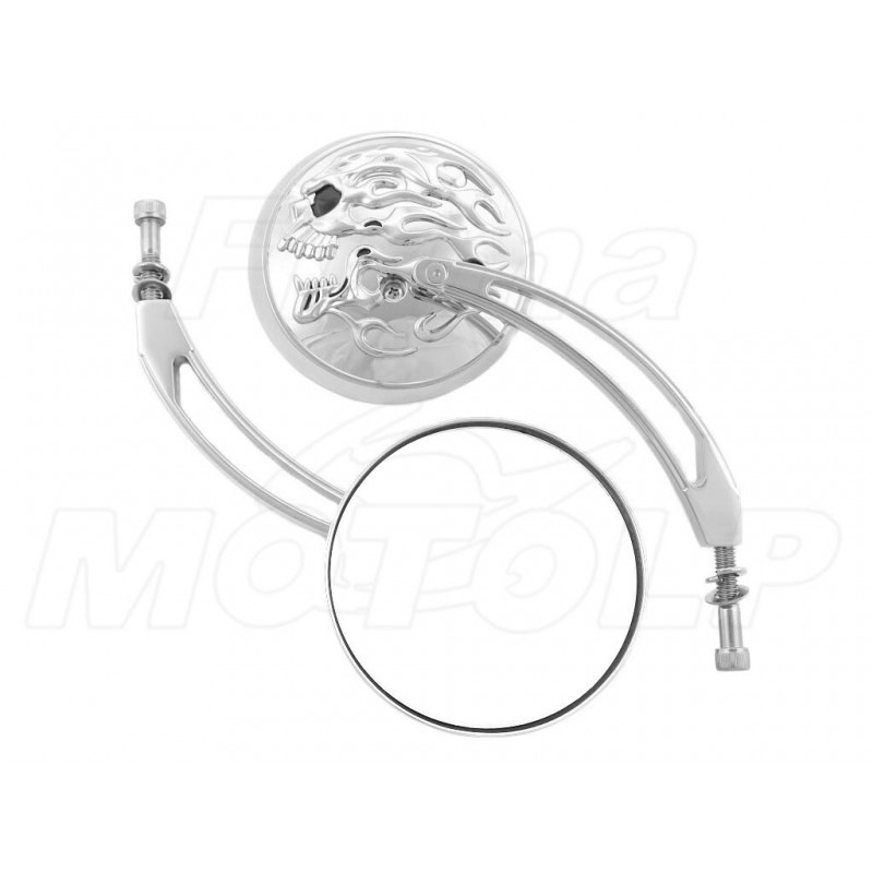 LUSTRA LUSTERKA CHROM CZASZKA METAL HARLEY DAVIDSON HD 8MM