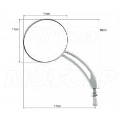LUSTRA LUSTERKA CHROM CZASZKA METAL HARLEY DAVIDSON HD 8MM
