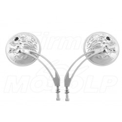 LUSTRA LUSTERKA CHROM CZASZKA METAL HARLEY DAVIDSON HD 8MM
