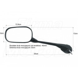 LUSTERKA LUSTRA YAMAHA FZ 1000 FAZER FZ1 FZ-1 rok produkcji 2006 - 2009 HOMOLOGACJA E11