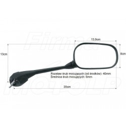 LUSTERKA LUSTRA YAMAHA FZ 1000 FAZER FZ1 FZ-1 rok produkcji 2006 - 2009 HOMOLOGACJA E11