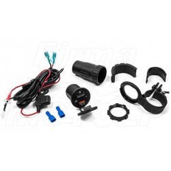 MOTOCYKLOWE GNIAZDO USB QC3.0 / TYP-C WOLTOMIERZ 12V 24V