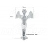 ORNAMENT STATUETKA CHROM DIABEŁ NA BŁOTNIK - CHOPPER DRAG CRUISER KLASYK