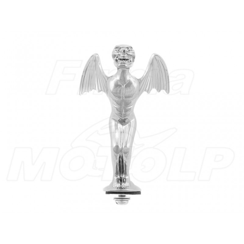 ORNAMENT STATUETKA CHROM DIABEŁ NA BŁOTNIK - CHOPPER DRAG CRUISER KLASYK