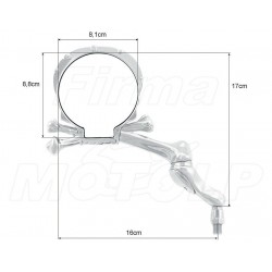 LUSTERKA CHROM YAMAHA XVS 1600 1700 WARRIOR SILVERADO