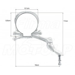 LUSTERKA CHROM CHROM METAL HARLEY DAVIDSON HD 8MM