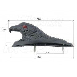 CZARNY ORNAMENT ORZEŁ NA BŁOTNIK - CHOPPER DRAG CRUISER KLASYK