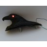 ŚWIECĄCY CZARNY ORNAMENT ORZEŁ NA BŁOTNIK LED 12V - CHOPPER DRAG CRUISER KLASYK