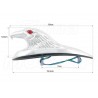 ŚWIECĄCY SREBRNY ORNAMENT ORZEŁ NA BŁOTNIK LED 12V - CHOPPER DRAG CRUISER KLASYK