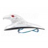 ŚWIECĄCY SREBRNY ORNAMENT ORZEŁ NA BŁOTNIK LED 12V - CHOPPER DRAG CRUISER KLASYK