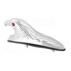 ŚWIECĄCY SREBRNY ORNAMENT ORZEŁ NA BŁOTNIK LED 12V - CHOPPER DRAG CRUISER KLASYK